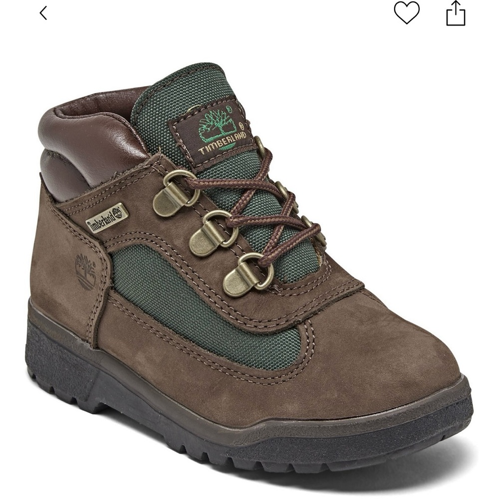 Timberland Kids Brown and Green Boots